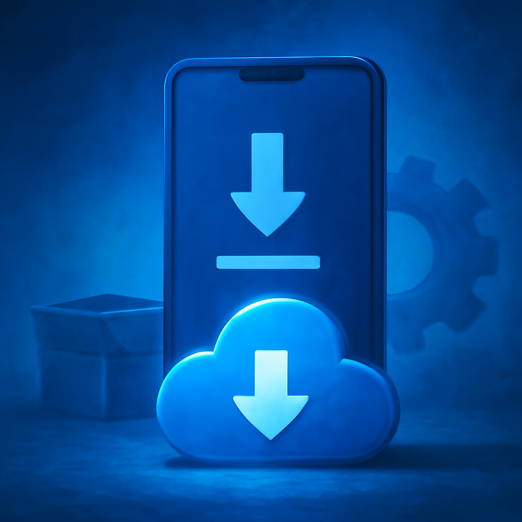 A diagram showing the requirements for using the 22bet app on different devices.