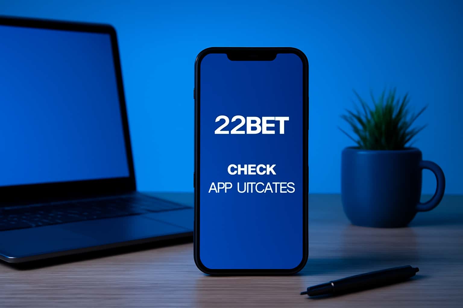 A modern informational graphic showcasing 22bet app updates.