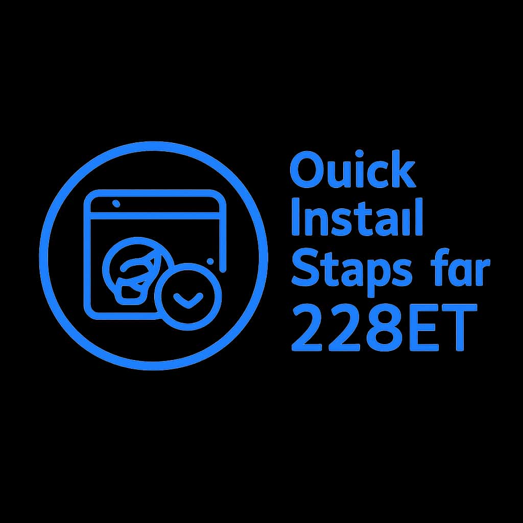 An icon indicating installation guidance for the 22bet app.