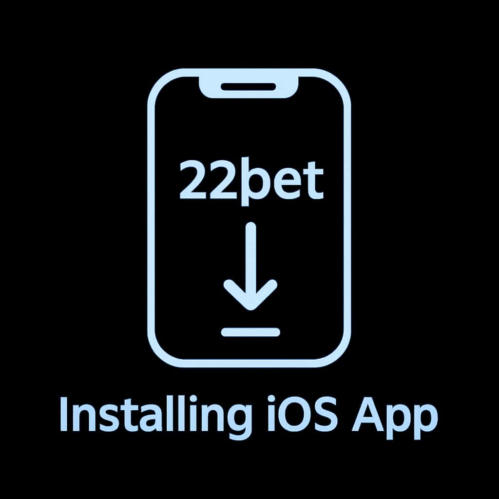 Icon representing Installing 22bet iOS App.