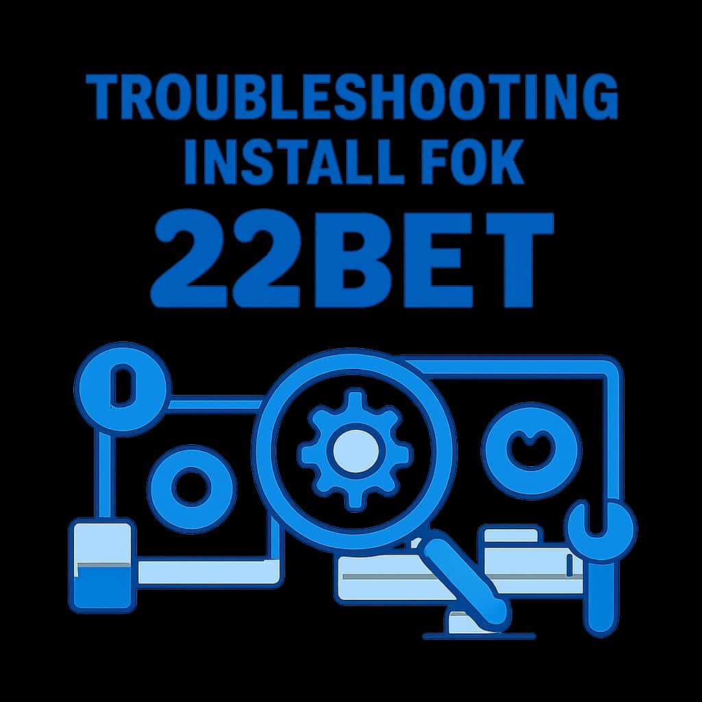 Diagram outlining installation steps for the 22bet app.