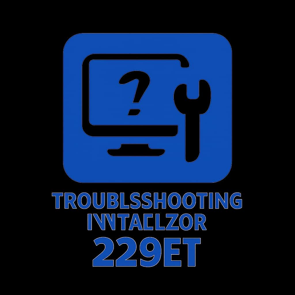 Icon illustrating troubleshooting for 22bet installation.